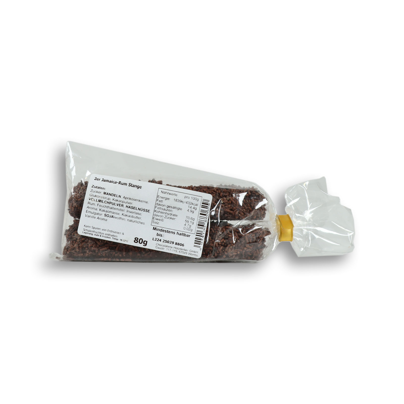 2er Jamaica Rum Stange liegend von hinten