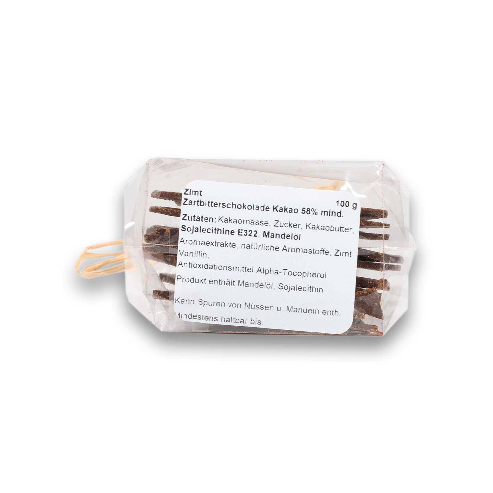 Das Knusperpäckchen mit Ansicht auf die Inhaltsangaben