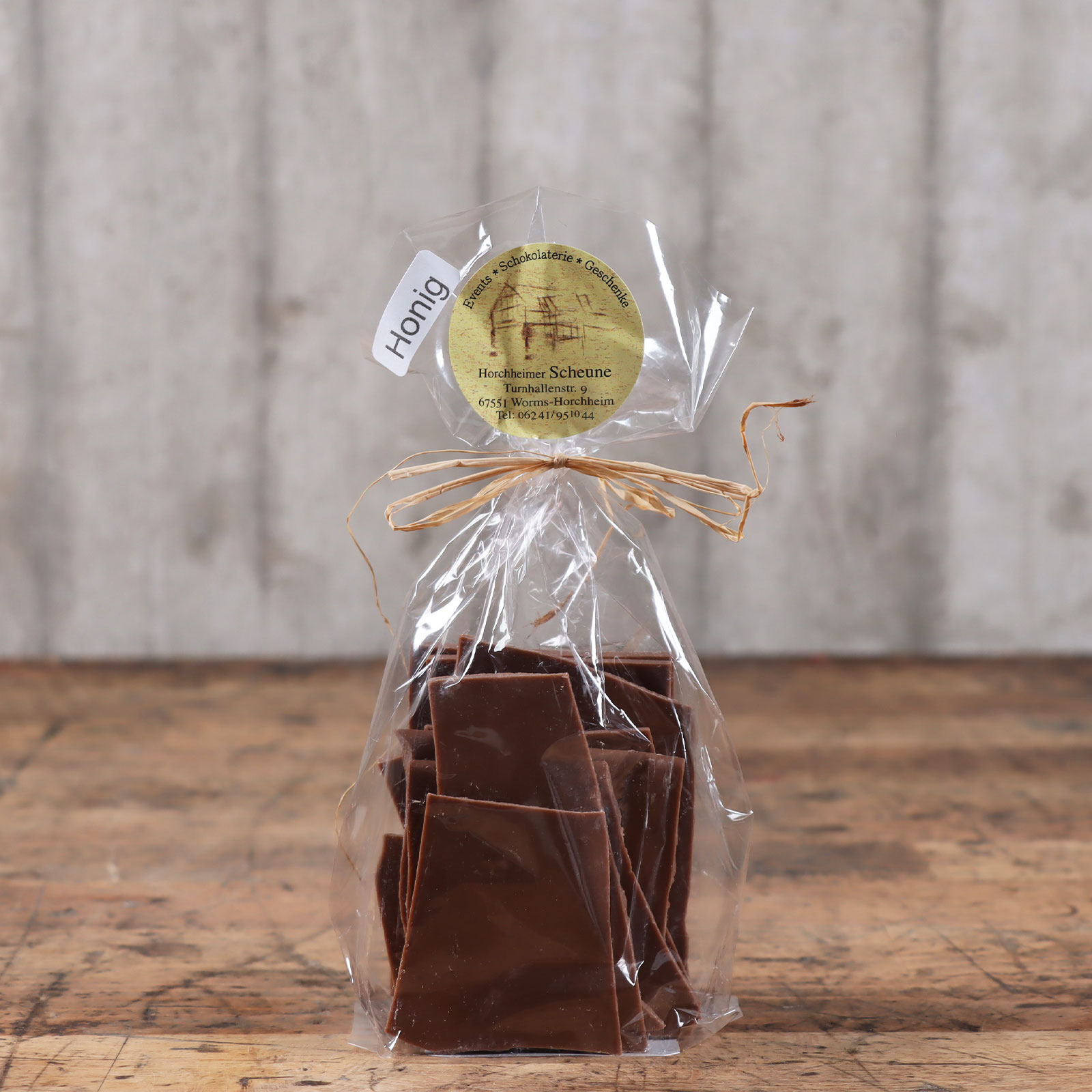 Das Knusperpäckchen mit Honig und Vollmilchschokolade aus der Horchheimer Scheune