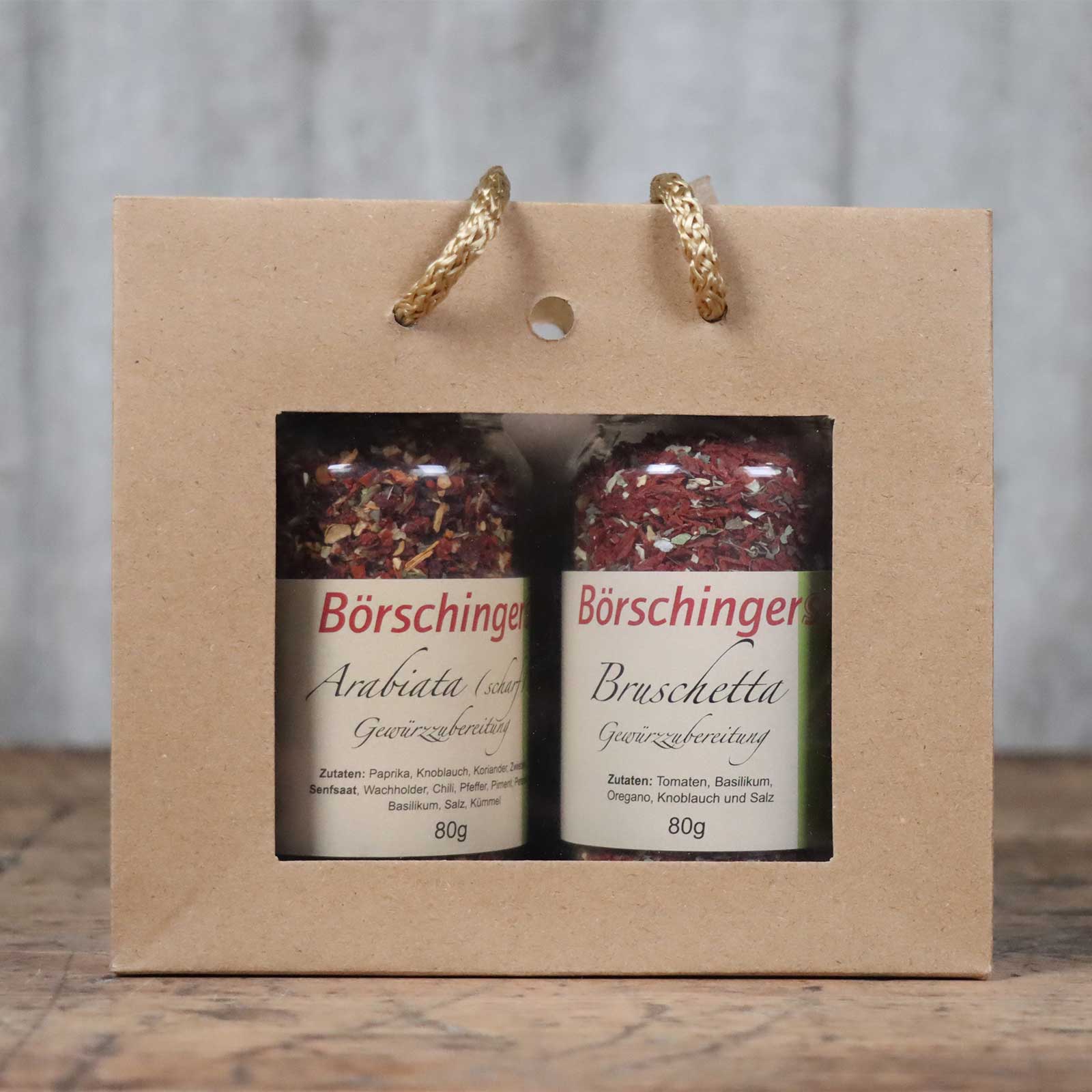 Italienisches-Würzset in der Geschenktragetasche Ambiente