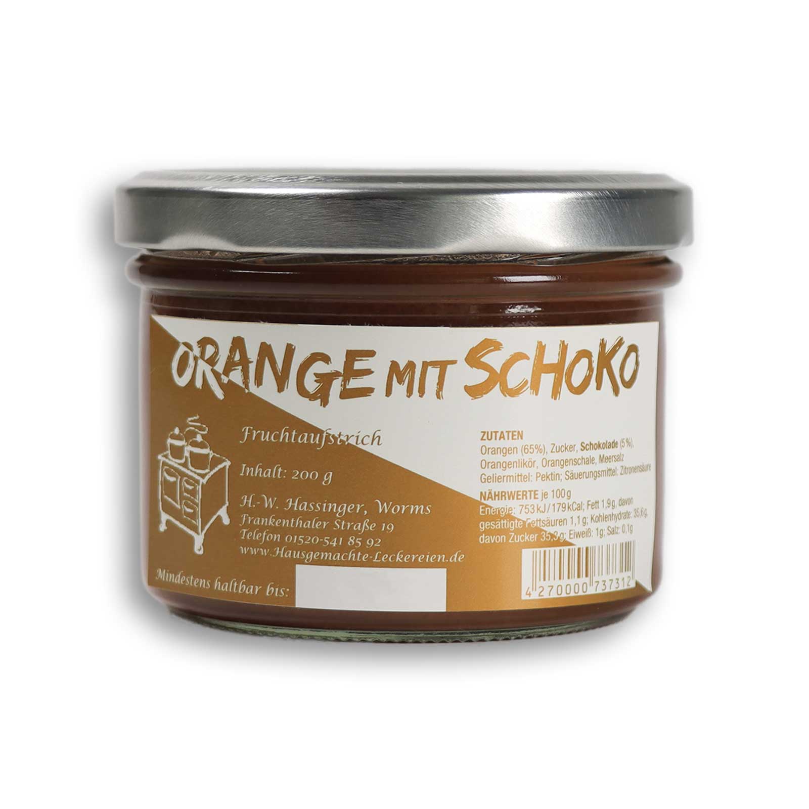 Orange-mit-Schokolade-Aufstrich