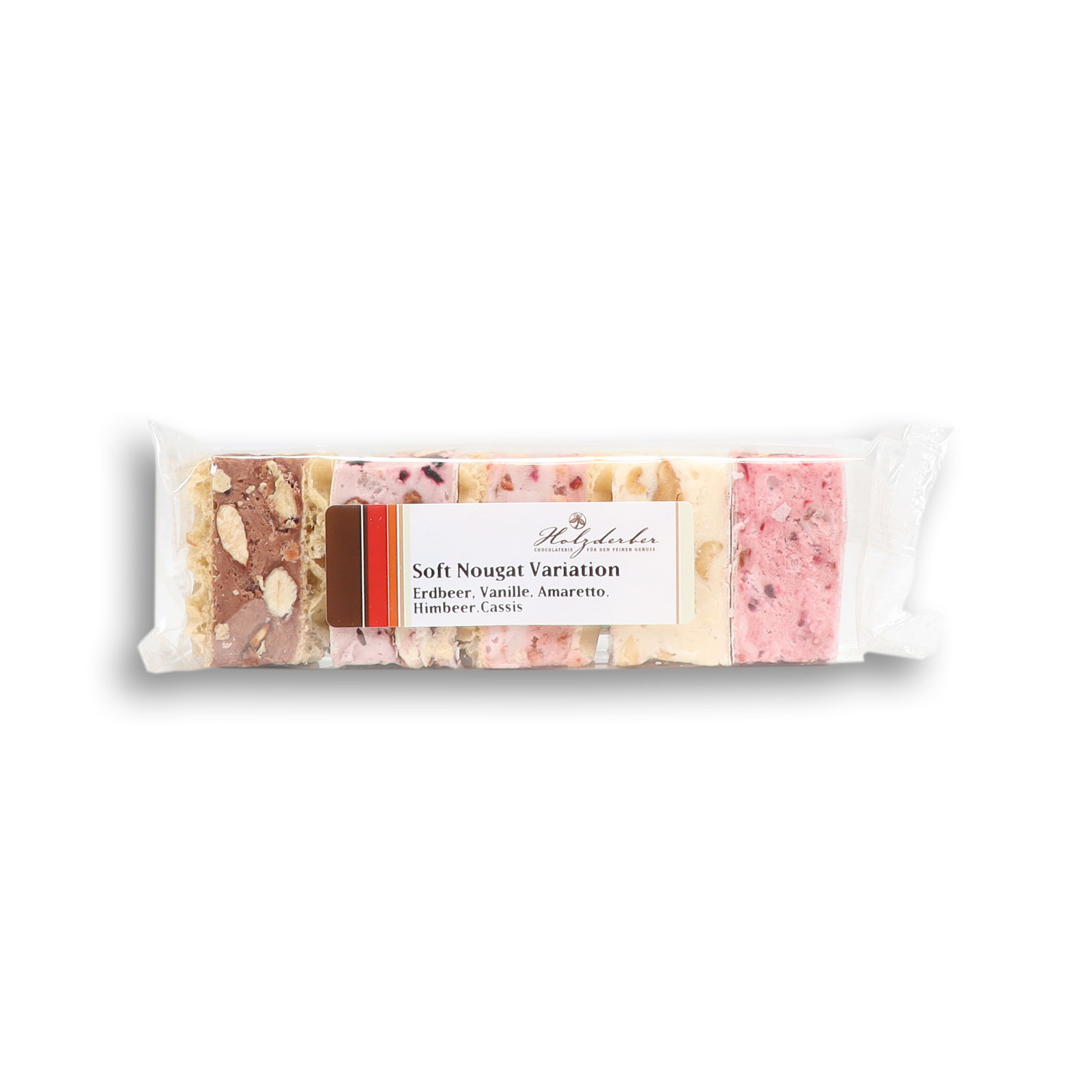 Die Soft Nougat Variation mit den Zutaten Erdbeere, Vanille, Amaretto, Himbeer,