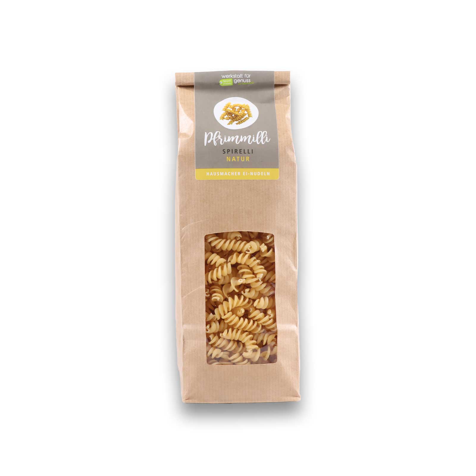 Spirelli Natur mit Nudel Ansicht