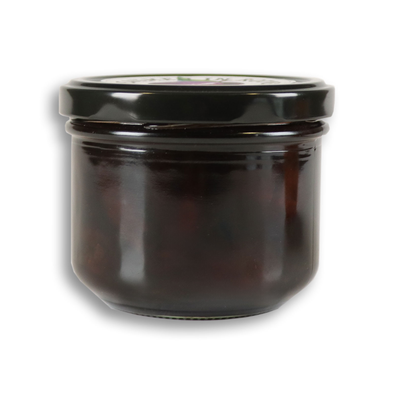Zimtpflaumen in Rotwein von der Seite