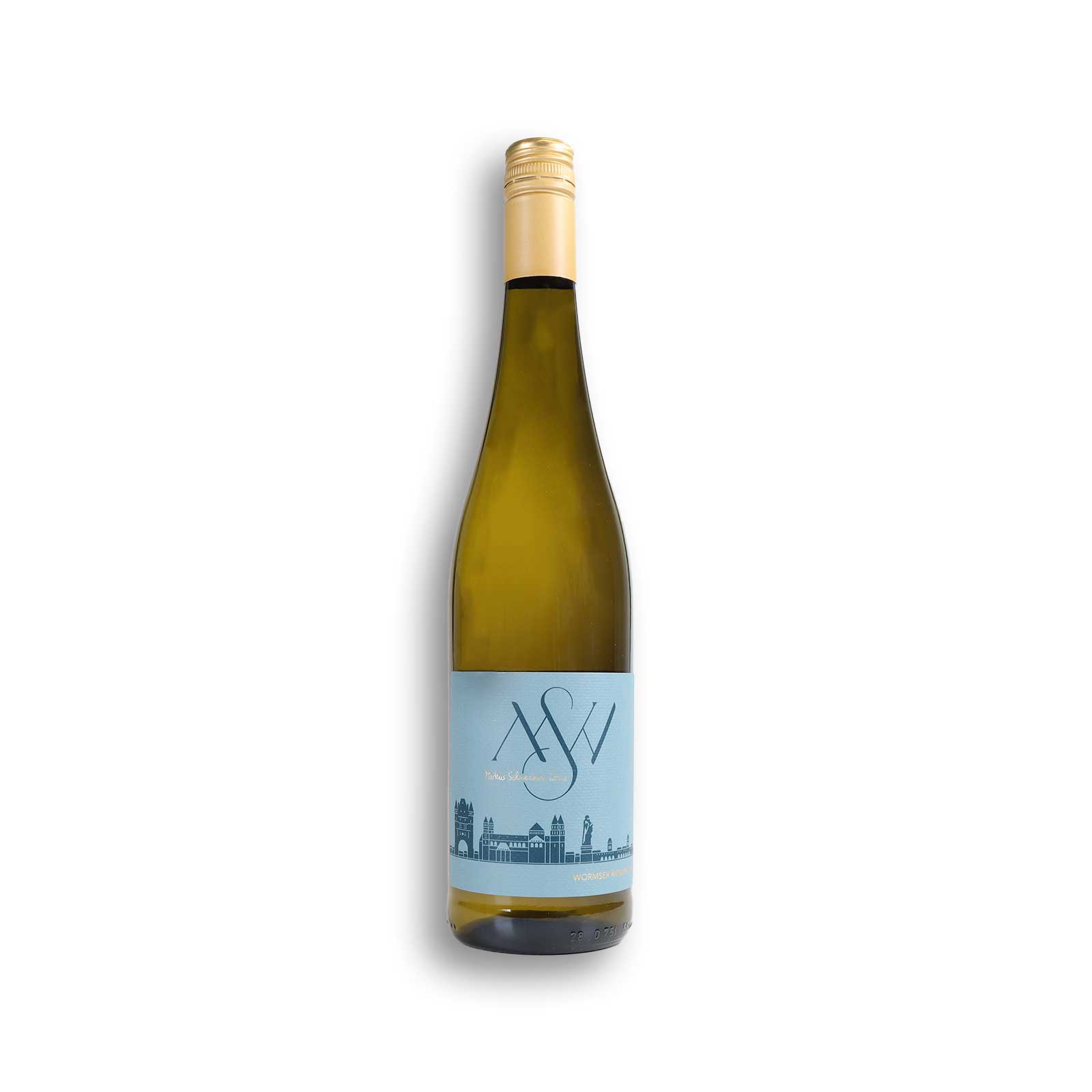 Riesling No 1 aus dem Weingut Schneickert vor weißem Hintergrund