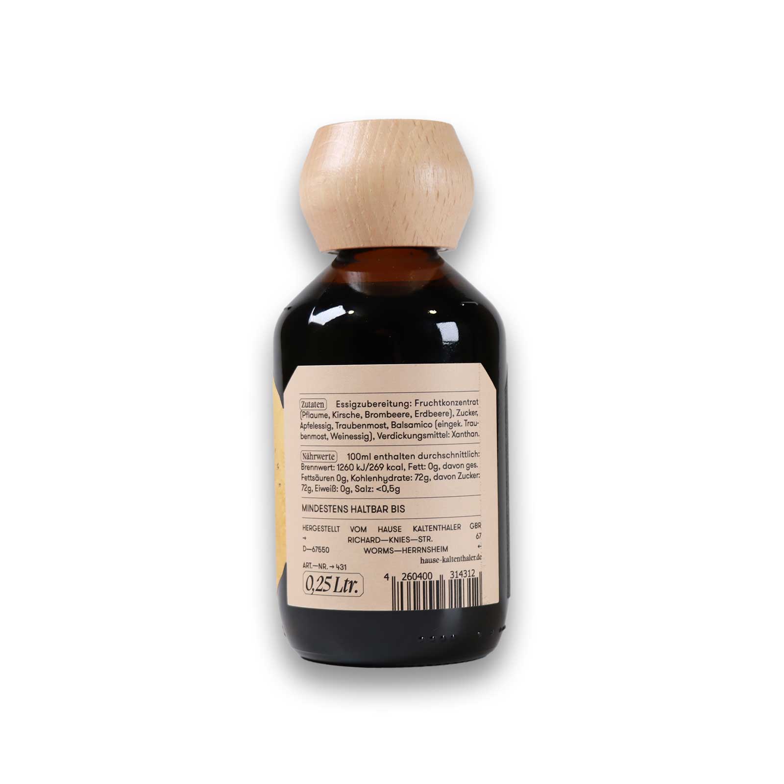 Waldfrucht-Balsamico-Creme Nährwerttabelle und Zutatenliste