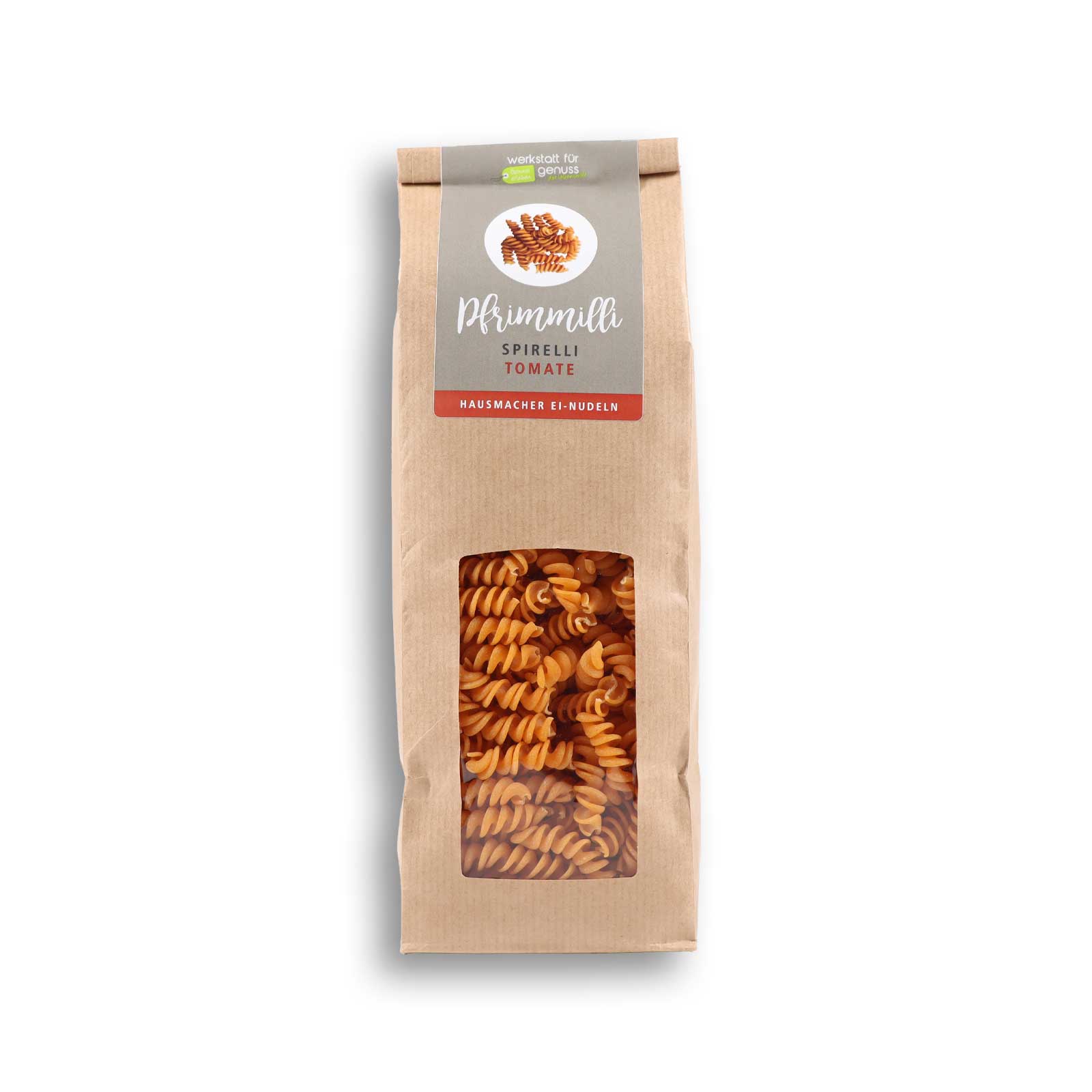 Die Spirelli Tomate wurden in Handarbeit von der Werkstatt für Genuss hergestell
