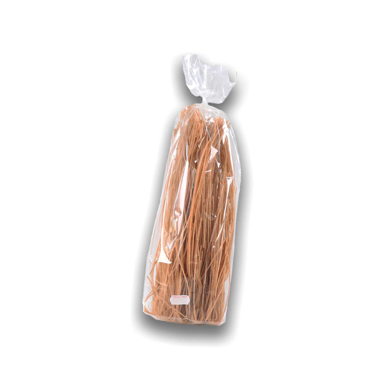 Dinkel Spaghetti ansicht von hinten um den Inhalt zu erkennen