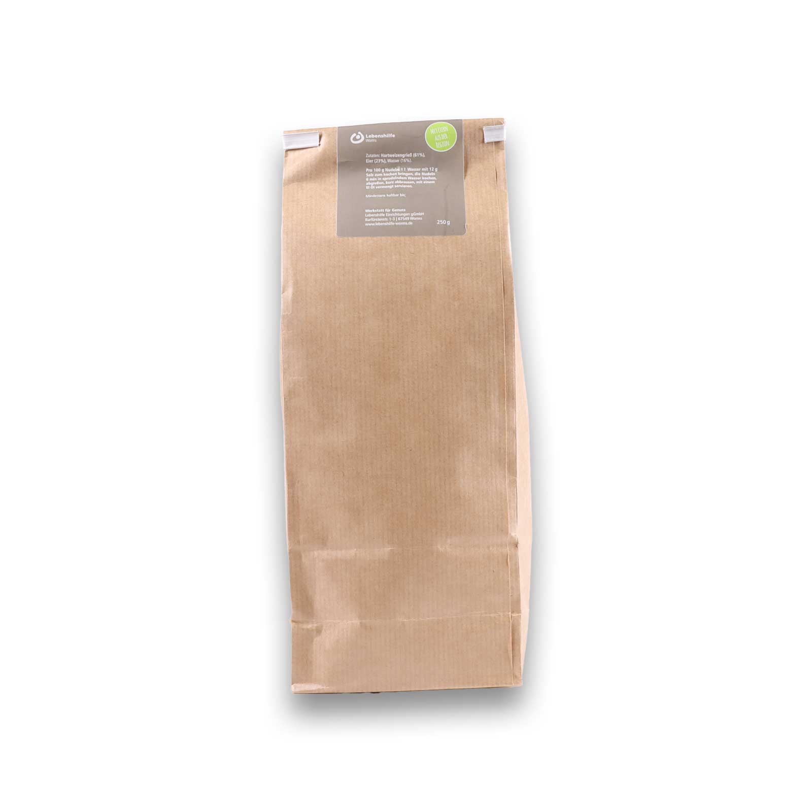 Bandnudeln Natur mit Zutatenliste