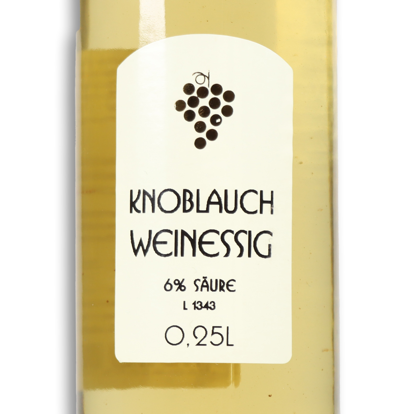 Knoblauch Weinessig von nah