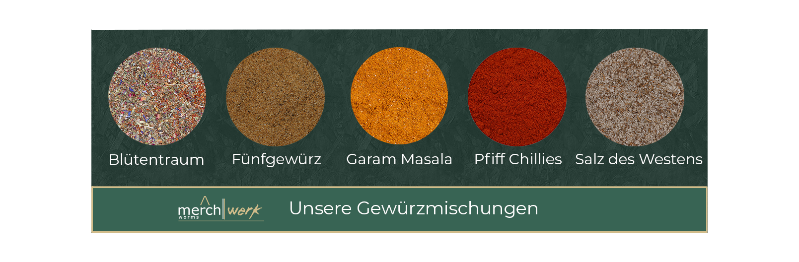 Eine kleine Auswahl unserer Gewürzmischungen