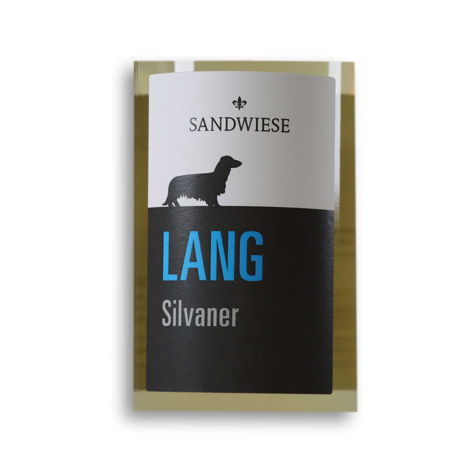 Das Logo der Sandwiese mit der Bezeichnung des Wein