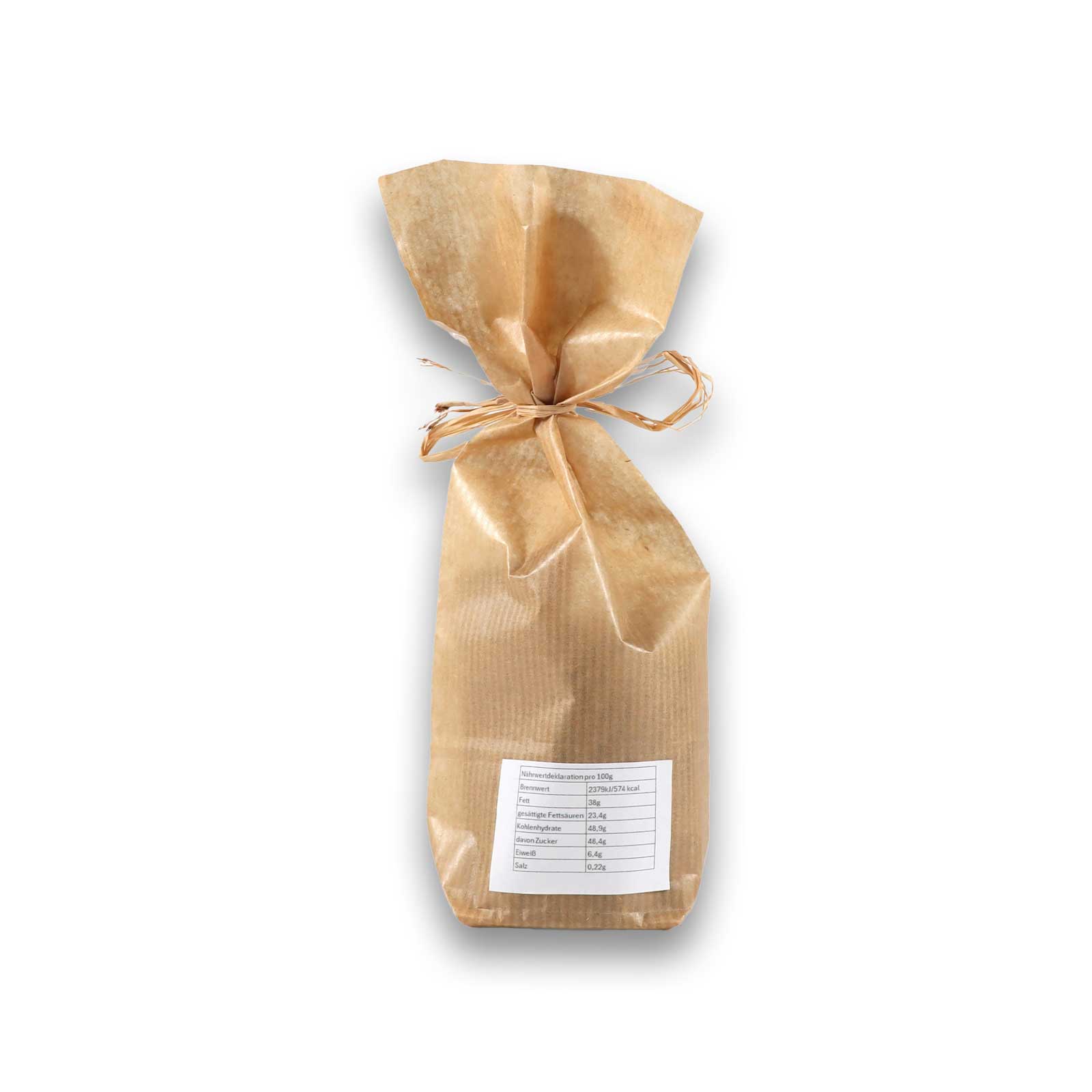 Nährwertangaben der Vollmilchschokolade mit Rosmarin