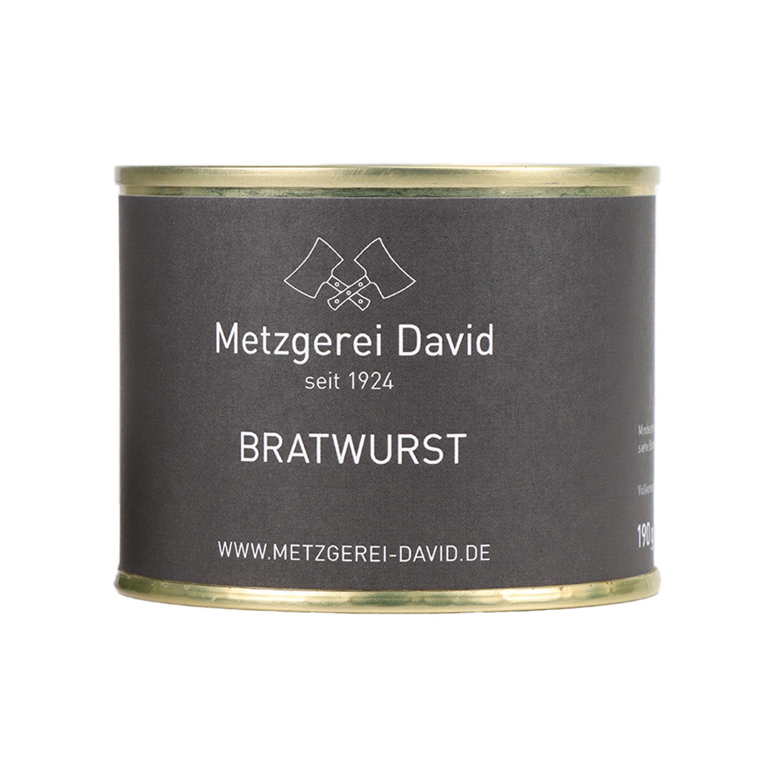 Bratwurst vor weißem Hintergrund