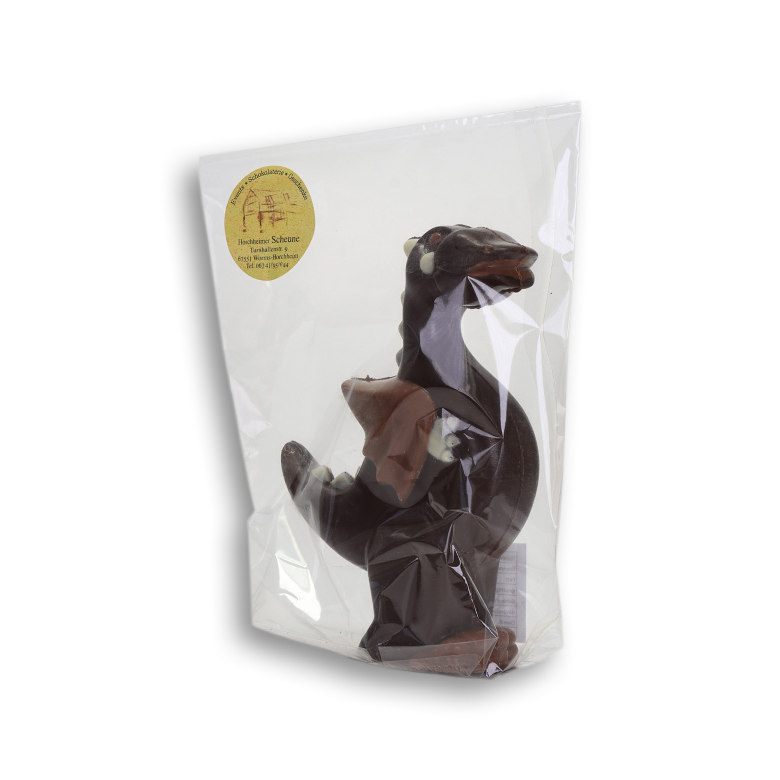Kleiner Drache in Zartbitterschokolade perfekt als Mitbringsel