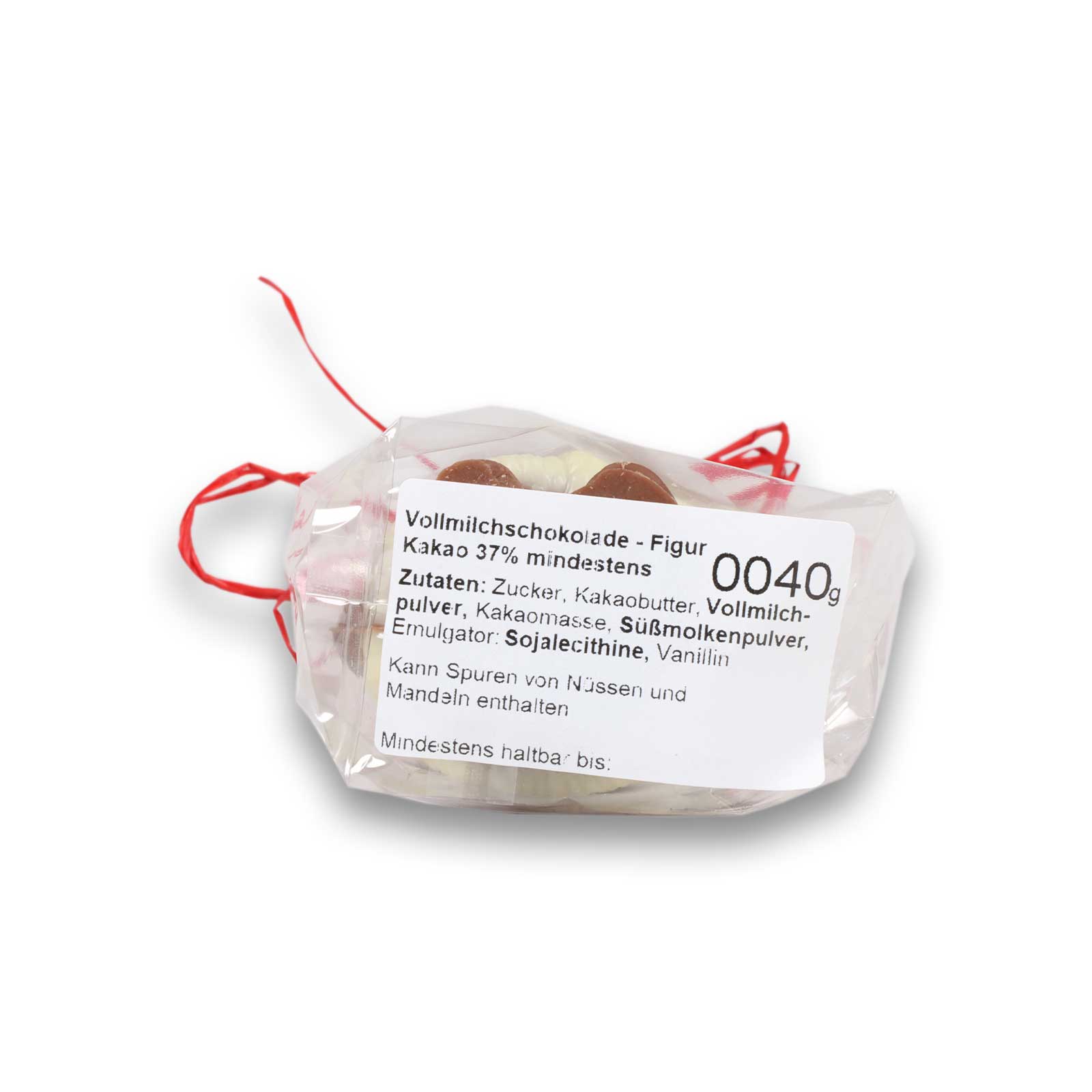 Der Weihnachtsmann aus der Horchheimer Scheune in vollmilch Schokolade mit Sicht auf die Inhaltsangaben