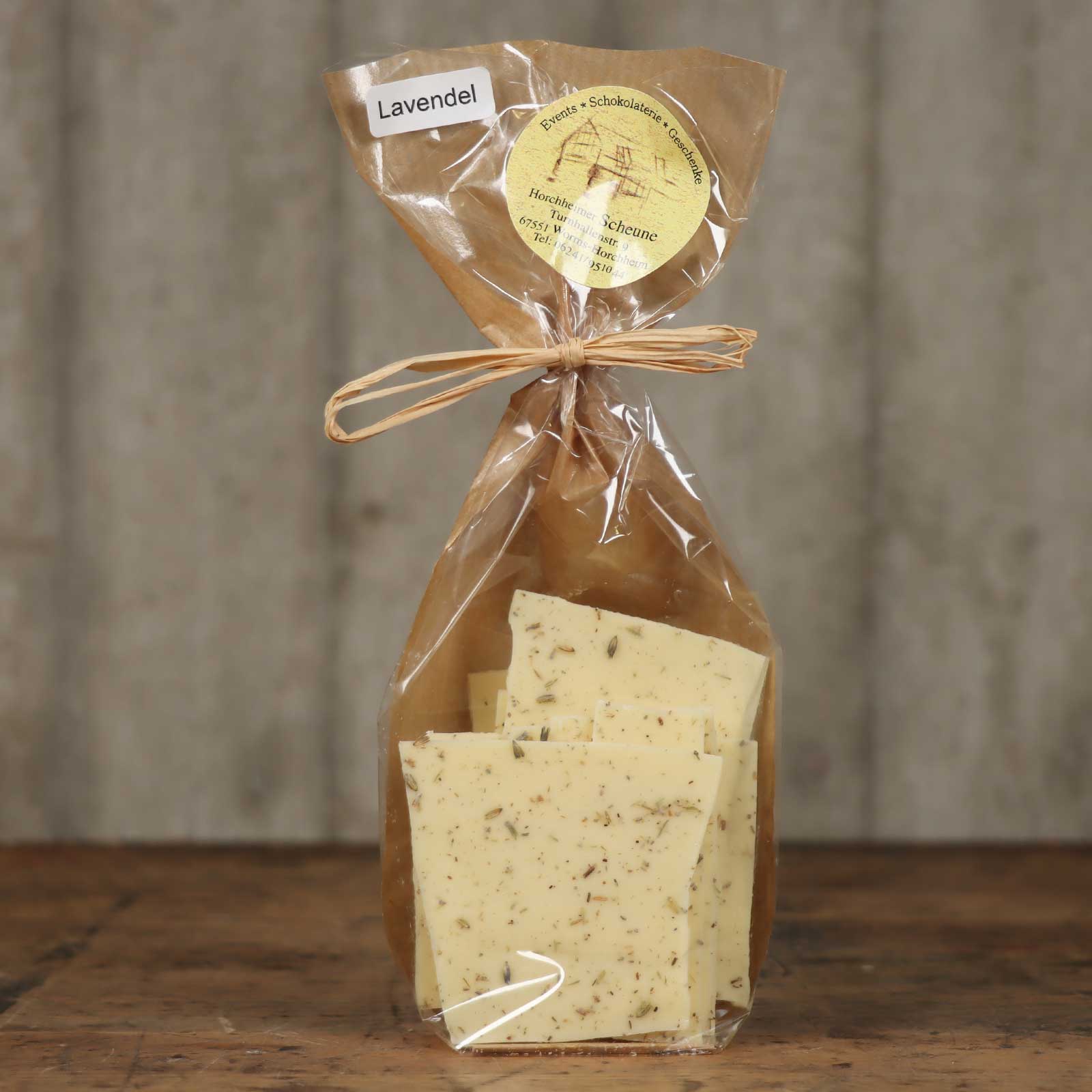 Ambientebild der Weißen Schokolade mit Lavendel