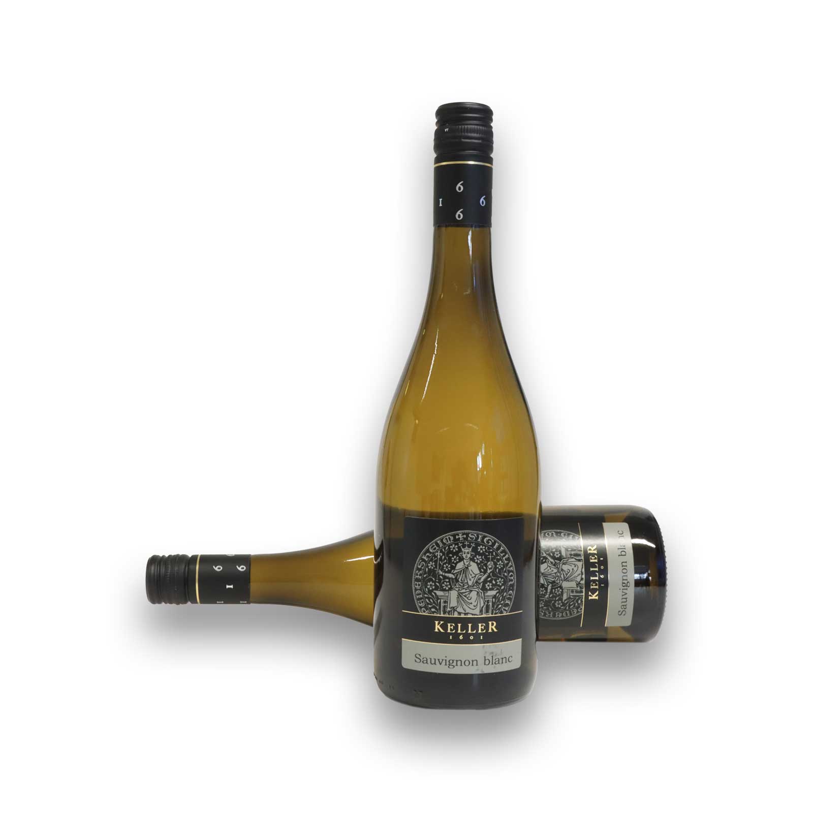 Wormser Sauvignon blanc trocken Zusammenstellung von zwei Flaschen.